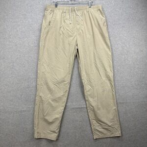 Columbia PFG Pants Mens XL 32"‎ Tan Brief Lined Nylon Omni Shade Fishing Hiking